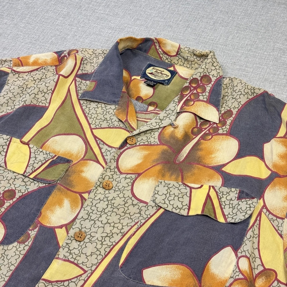 Tommy Bahama Hawaiian‎ Floral Shirt Mens Large Multicolor Button-Up Rayon